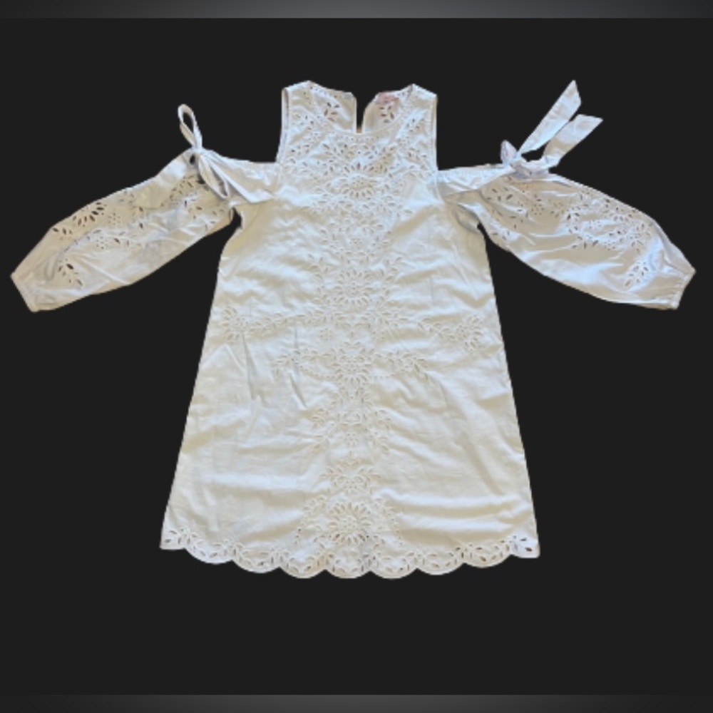 Parker White Dress with Eyelet Detailing
